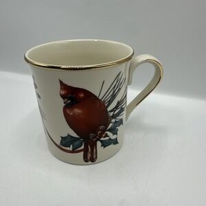 Lenox Winter Greetings Cardinal Mug Gold Trim Loop Handle by Catherine McClung
